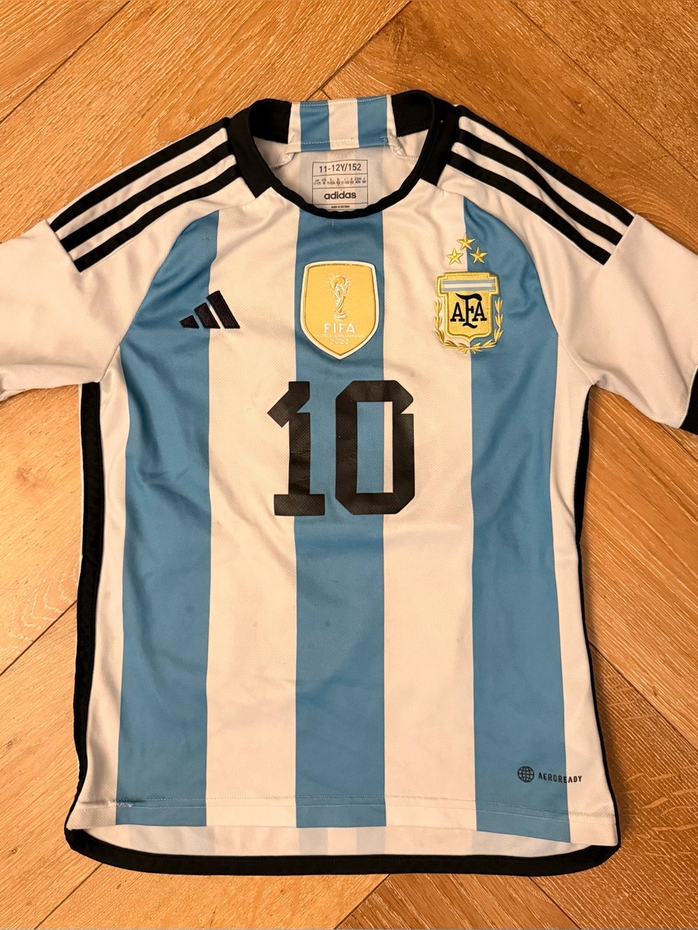 Adidas Kids Argentina Home Soccer Jersey - Blue & White